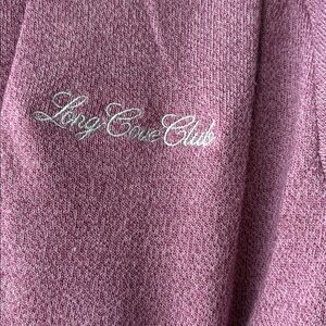 Dunning Golf Long Cove Club Mauve Half-Zip cozy Hoody Sz S. Kangaroo pocket